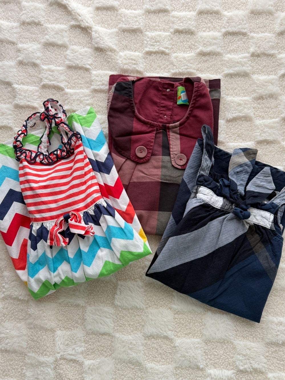 Jelly Beans Plaid Dresses & Good Lad Multicolor Chevron Dress Girls Size 5-6